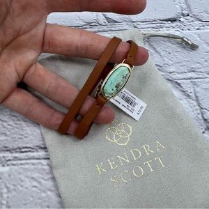 NEW: Kendra Scott Framed Dani Wrap Bracelet in Sea Green Chrysolla.